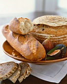 Variety of Breads with Fresh Figs
