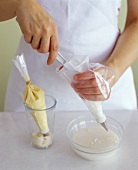 Filling a Pastry Bag with Icing