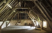 The granary of an old country home with roof truss construction