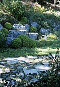 A garden path in a Mediterranean landscape
