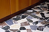 A 1950s style natural stone floor