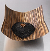 Loose black tea with a star anise
