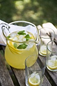 Lemonade with mint in a jug