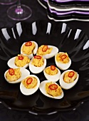 Deviled Eggs (gefüllte, sehr scharf gewürzte Eier)