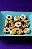 Plate of assorted biscuits