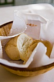 White bread in a bread basket