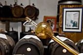Balsamic vinegar stored in bottles