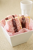 Raspberry and coconut biscuits