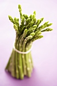 A bundle of green asparagus