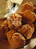 Several chocolate truffles