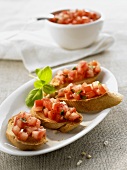 Bruschetta with basil