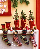 Mantelpiece with Christmas stockings
