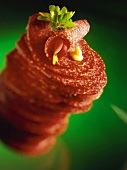 Salami slices in a pile