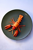 Lobster made from carrots, chillies and tomato