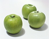 Drei Granny Smith Äpfel