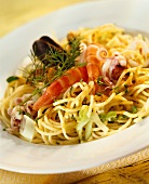 Spaghetti with seafood