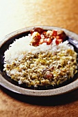 Cabbage with grated coconut & rice (Cabbage poriyal, India)