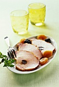 Smoked pork loin with prunes and dried apricots