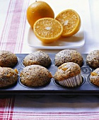 Orange and poppy seed muffins