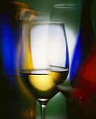 A glass of white wine