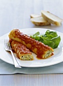 Cannelloni with spinach and ricotta filling