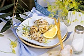 Barbecued squid with garlic