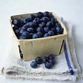 Blueberries in small basket