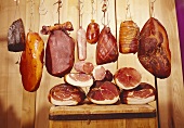 Various types of ham
