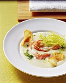 Vichyssoise with freshwater crayfish