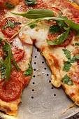 American Pizza Margherita, a piece missing (USA)