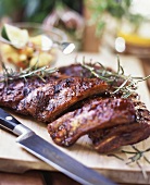 Grilled spare-ribs with rosemary