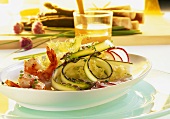 Asparagus salad with shrimps