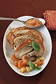 Roast pork with vegetable sauce