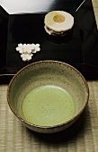 Matcha tea and Japanese cakes