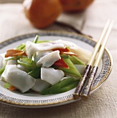 Squid with celery (China)