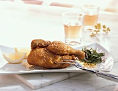 Marinated fried poussin