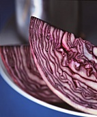 Red cabbage, a piece cut off