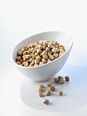 Dried chick-peas in a bowl