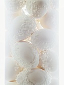 White eggs in boiling water