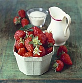 Fresh strawberries and cream