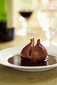Poached figs in red wine