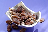 Dried dates in a bowl