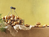 New potatoes in basket
