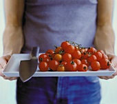Cherry tomatoes on a platter