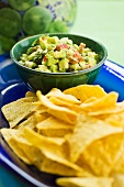 Nachos with guacamole