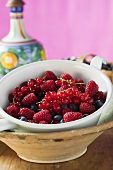 Mixed berries in a dish