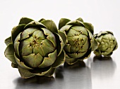 Three artichokes