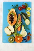Fruit and vegetables, symbolising healthy eating