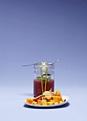 Fruchtmüsli & Tomatensuppe im Glas