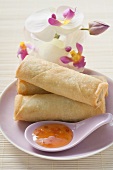 Spring rolls with chilli sauce (Asia)